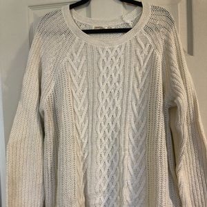 SIZE XXL WHITE/CREAM COLOR FADED GLORY SWEATER